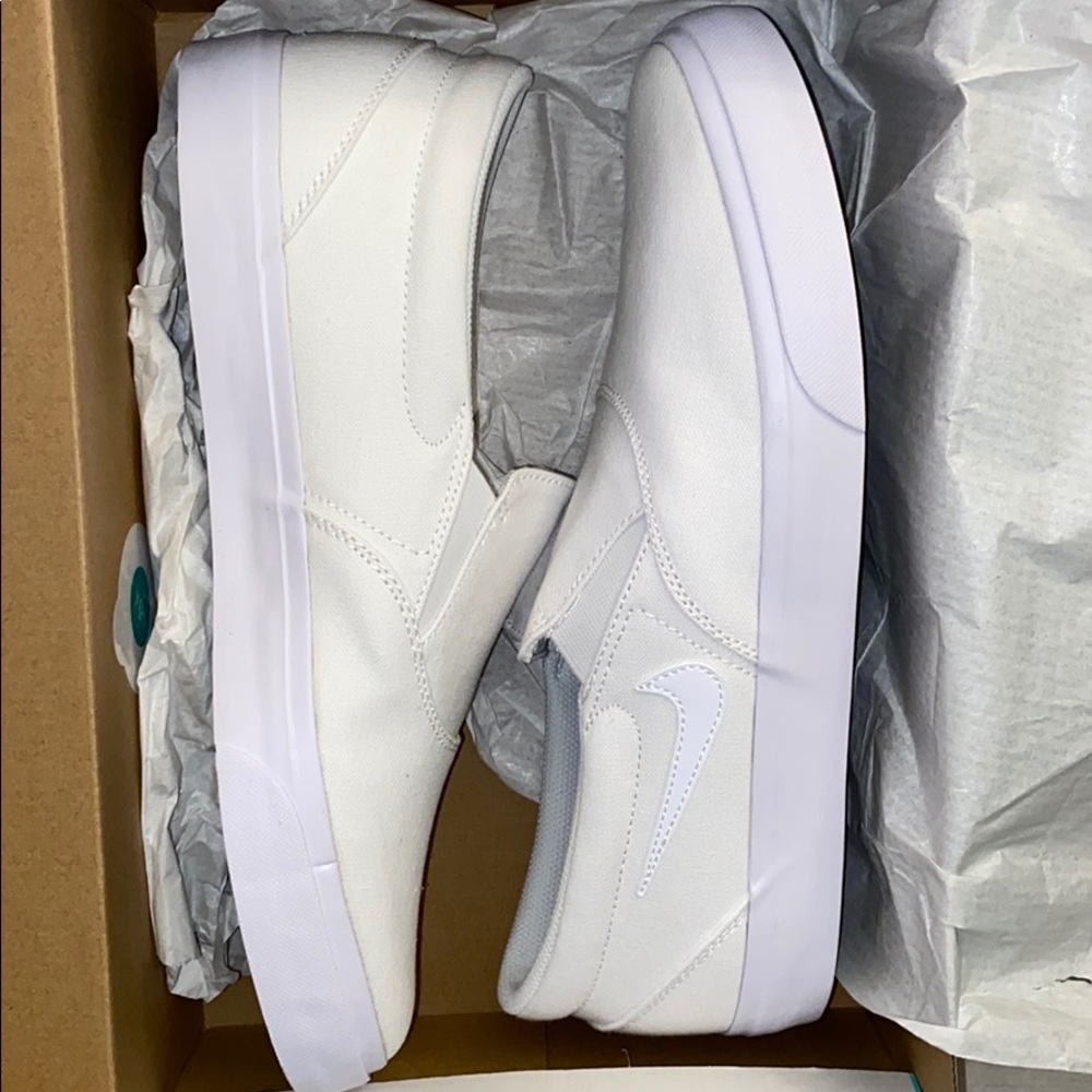 NIKE SB Sneakers Hat Charge Slip On White SnapBack - Picture 9 of 11